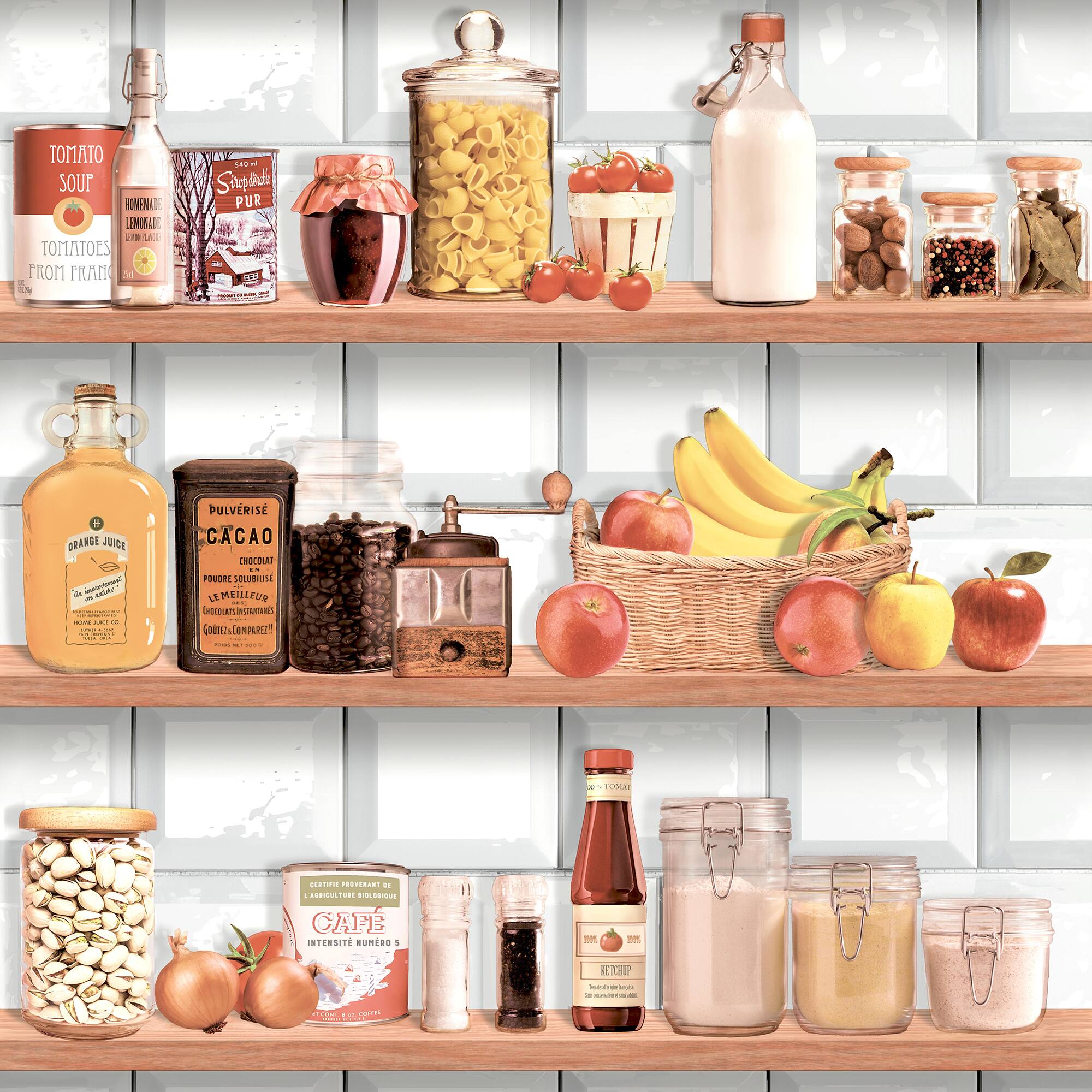 Designs Direct Kitchen Shelf Stories Wallpaper